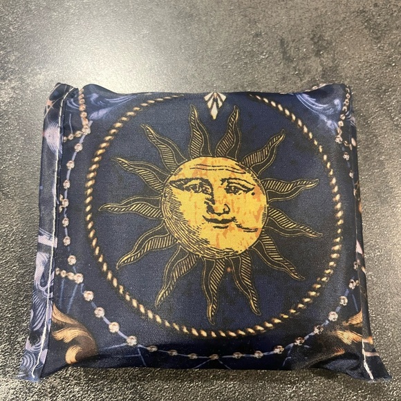 NEW Johnny Was packable reusable Blue Lightweight nylon tote bag unisex - Picture 2 of 3